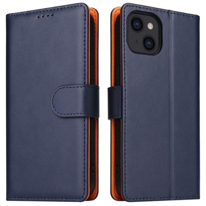 OEM - iPhone 14 Pro Max Plånboksfodral Dual Flip - Blå