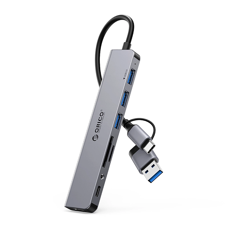 Orico Hubb 4xUSB-A 1xUSB-C 2.0 1x3.5mm Audio 2xTF&SD | 311 | AlltMobil