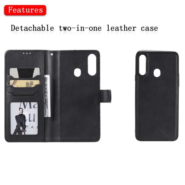 OEM - Detachable 2-in-1 Plånboksfodral Samsung Galaxy A20s - Svart