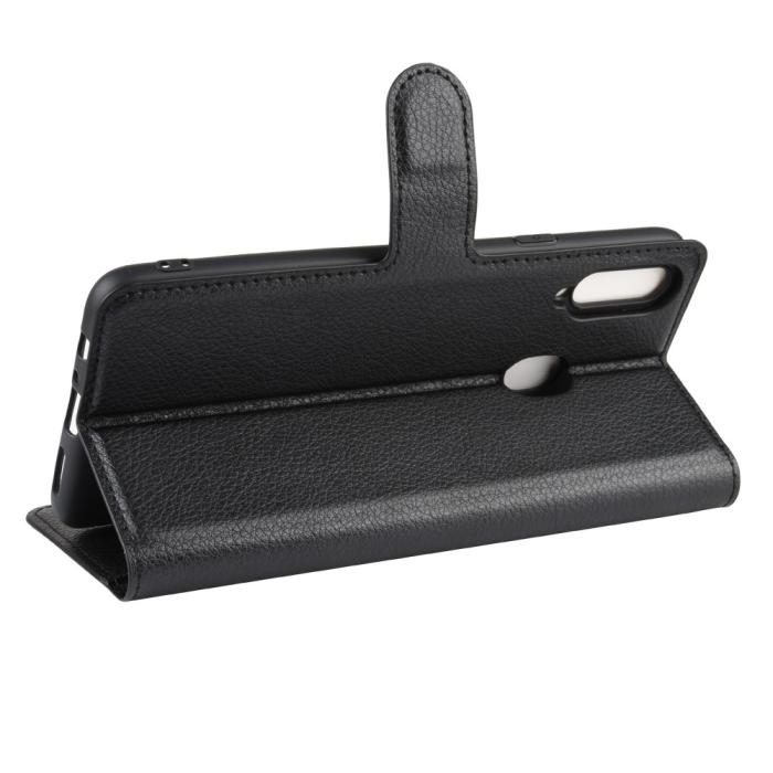 OEM - Litchi Plånboksfodral Samsung Galaxy A20s - Svart