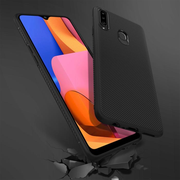 OEM - Jazz Twill Mobilskal Samsung Galaxy A20s - Svart