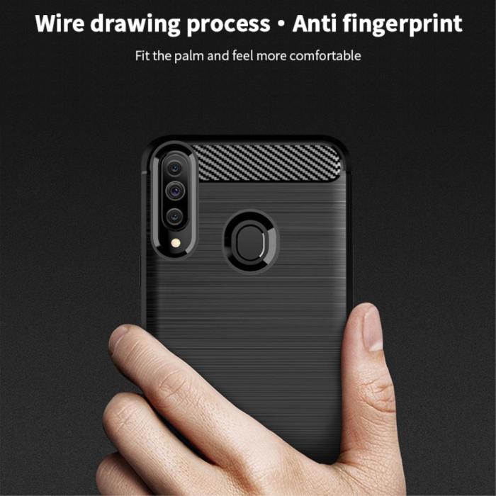 Mofi - MOFI Carbon Fiber Samsung Galaxy A20s - Blå