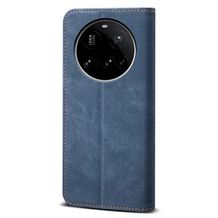 A-One Brand - Xiaomi 15 Ultra Plånboksfodral Jeans Cloth Texture - Blå