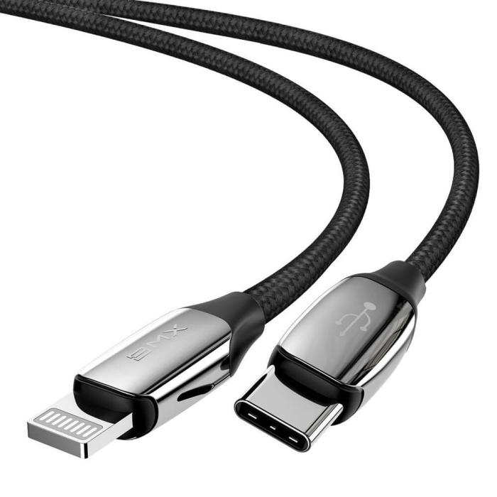UTGATT5 - Baseus BMX MFI USB Type C PD 18W - lightning Kabel 1,8 m Svart