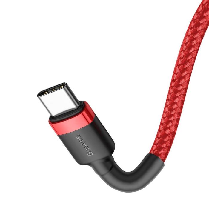 BASEUS - Baseus Cafule USB-C till USB-C kabel PD PD2.0 60W 2m Röd