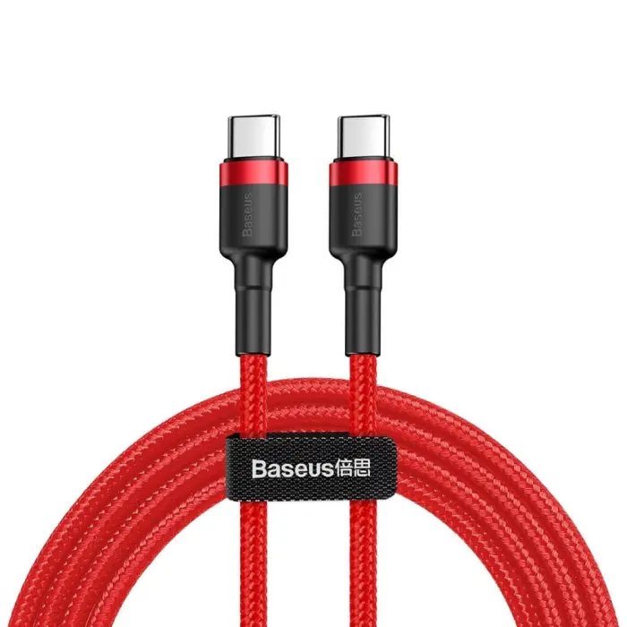Baseus Cafule USB-C kabel 60W 2m röd iPhone Air Power Delivery elegant
