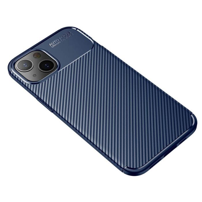 OEM - Carbon Fiber mobilskal till Apple iPhone 13 Mini - Blå