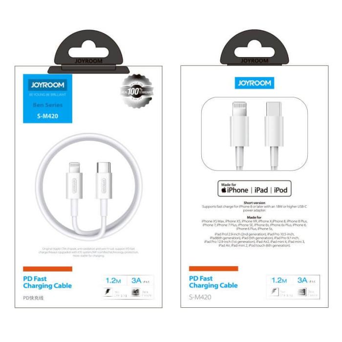 UTGATT1 - Joyroom fast charging USB-C - Lightning cable 3 A 1,2 m V
