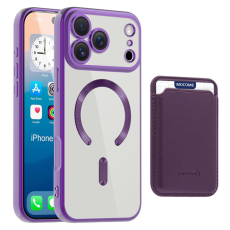 A-One Brand - iPhone 17 Pro Max Mobilskal MagSafe Korthållare TPU + PC