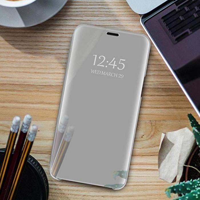 OEM - Smart Clear View Case för Samsung Galaxy A14 4G / A14 5G silver