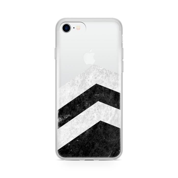 UTGATT5 - Skal till Apple iPhone 7 Plus - Half marble black/grey