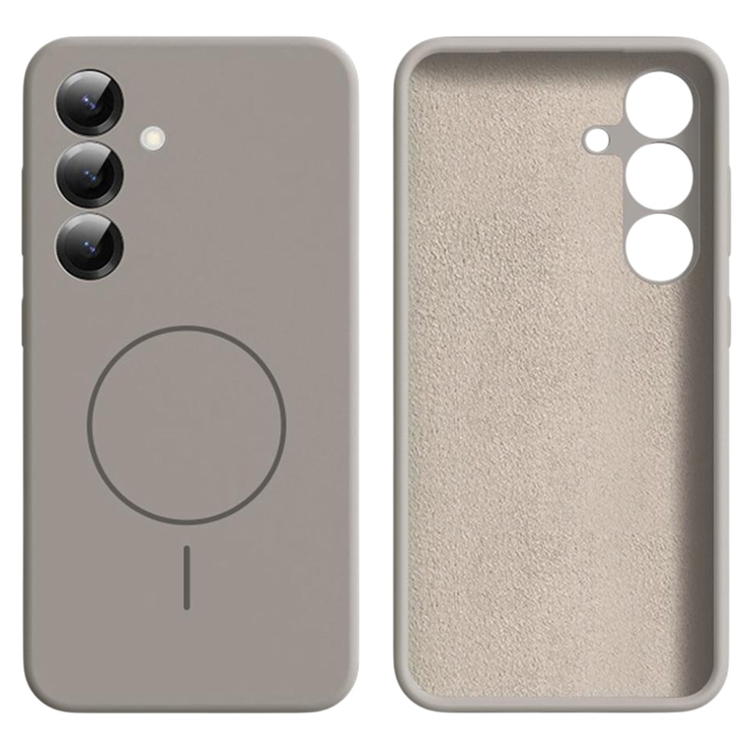 Galaxy S25 Plus Mobilskal MagSafe Silikon Soft Skin - Grå | 2353 | AlltMobil