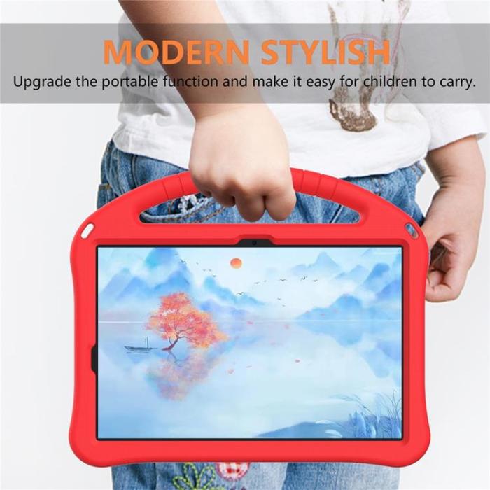 A-One Brand - Galaxy Tab S10 FE Plus Skal Kickstand Shockproof - Röd
