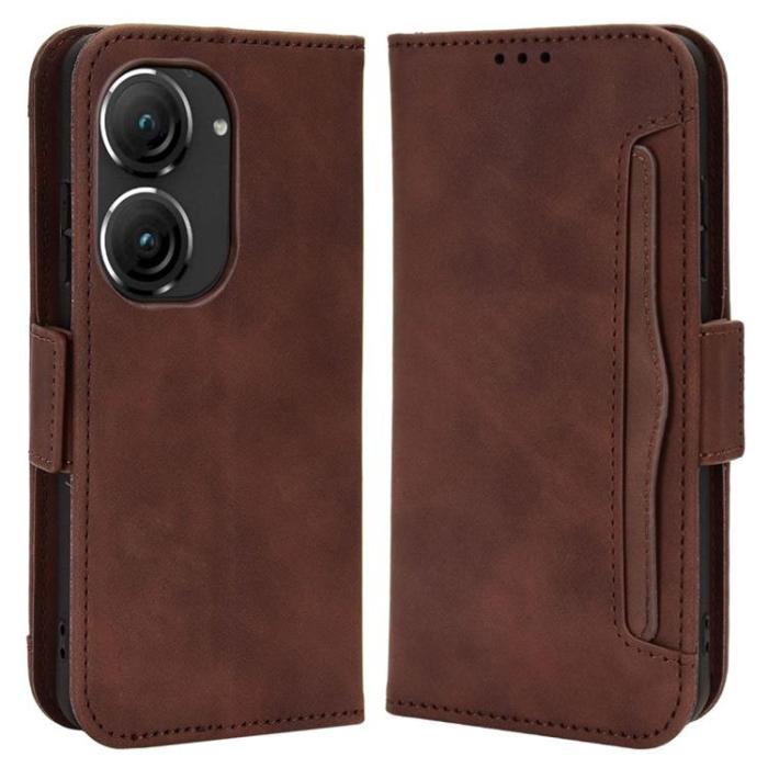 UTGATT1 - Asus Zenfone 9 Plånboksfodral PU Läder - Brun