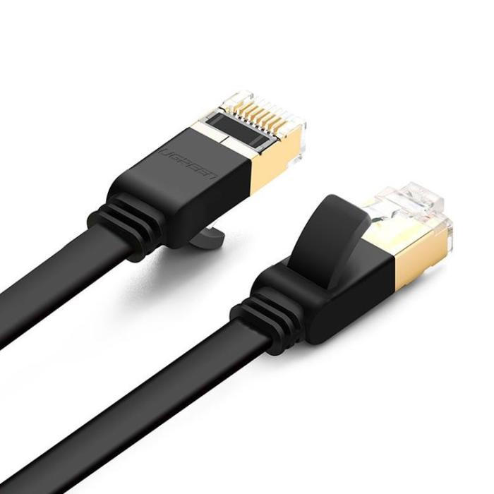 UTGATT - Ugreen Flat RJ45 Cat 7 Nätverkskabel 10m - Svart