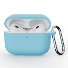 A-One Brand - Airpods Pro 3 Skal Silikon med Karbinhake - Babyblå