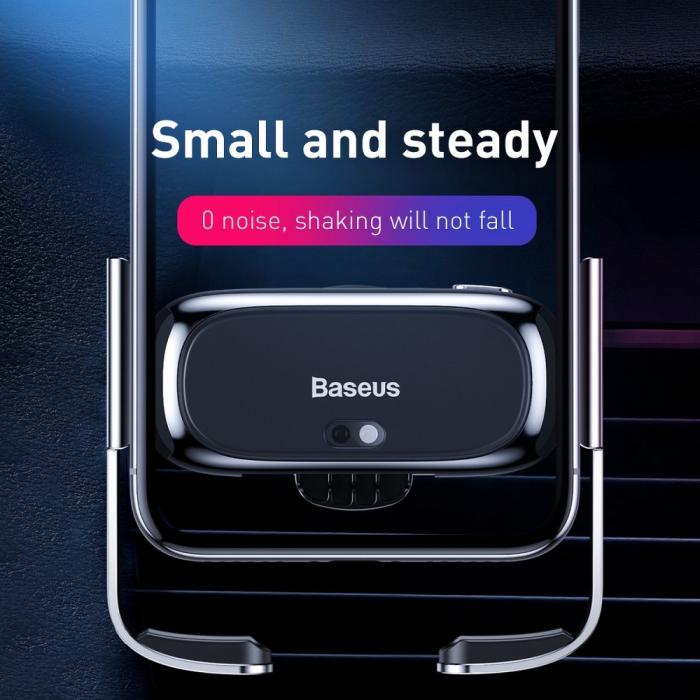 UTGATT1 - BASEUS Mobilhållare till bilens ventgaller Silver (SUHW01-0S)