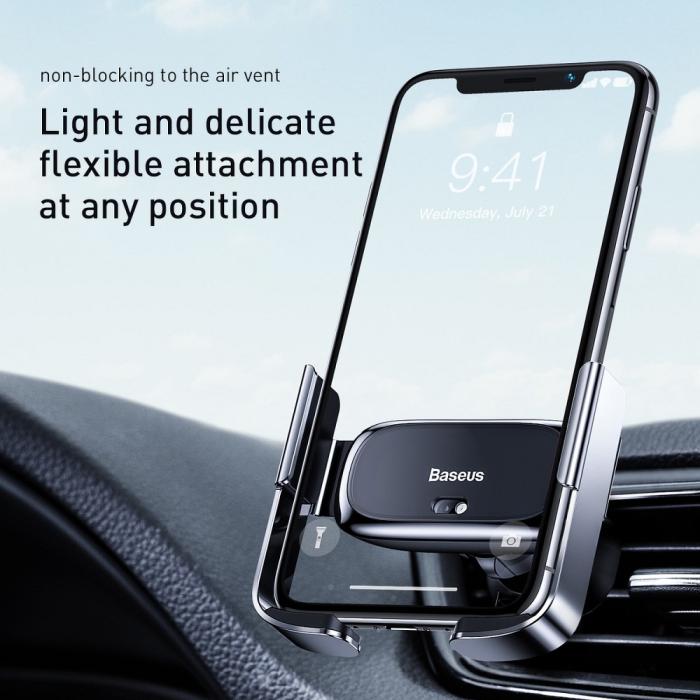 UTGATT1 - BASEUS Mobilhållare till bilens ventgaller Silver (SUHW01-0S)