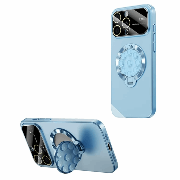 OEM - iPhone 15 Pro Mobilskal Magsafe Sugkopphållare Kickstand - Blå