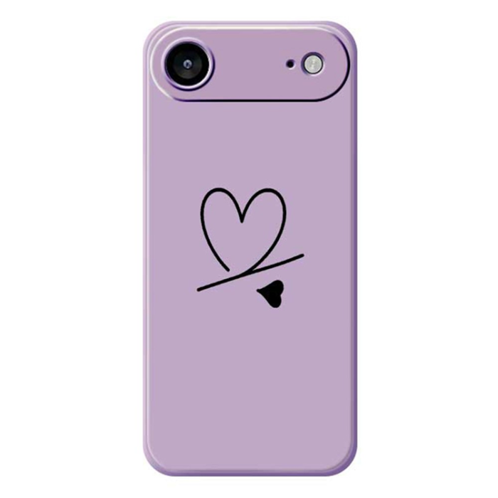 A-One Brand - iPhone Air Mobilskal Love Pattern Printing Straight - Lila