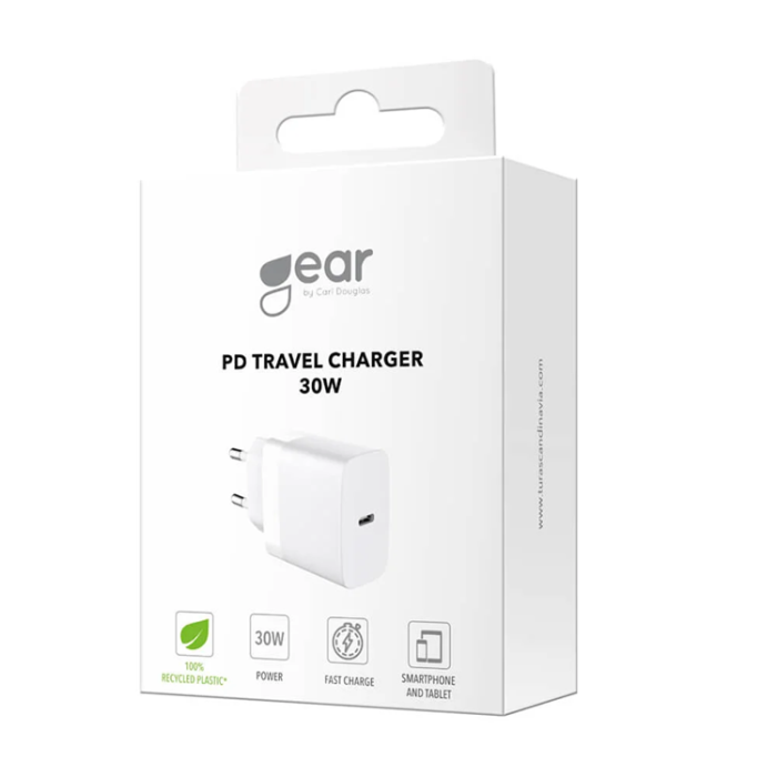 GEAR - Gear Snabbladdare 1xUSB-C PD/PPS 30W 220V - Vit
