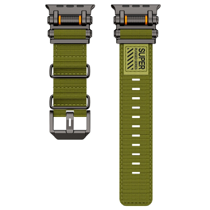 A-One Brand - Apple Watch 42/44/45/46/49mm Armband Nylon - Grön