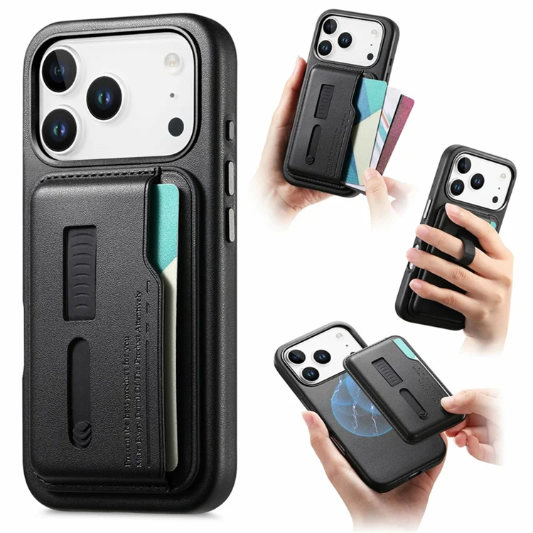 iPhone 17 Pro Max Mobilskal Magsafe Detachable korthållare (Svart) | 2353 | AlltMobil