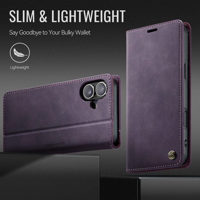Caseme - Caseme iPhone 17 Plånboksfodral RFID Blocking 033 Series - Lila