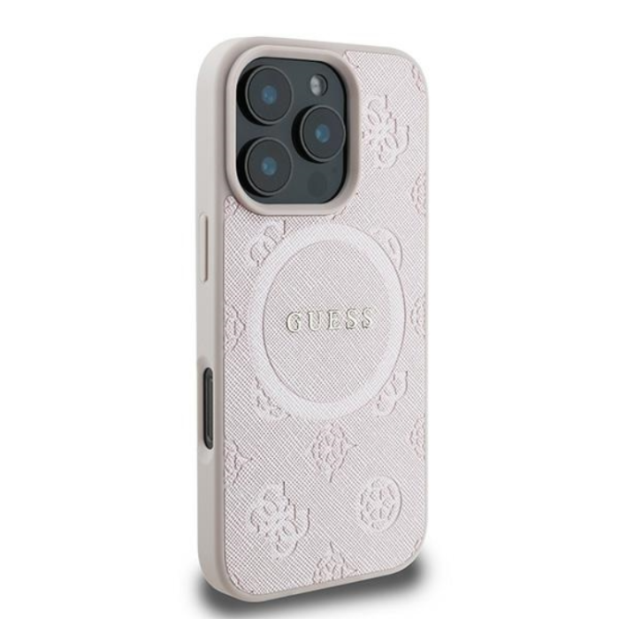Guess - Guess iPhone 16 Pro Max Mobilskal Magsafe Saffiano Peony Logo