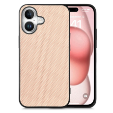 A-One Brand - iPhone 17 Mobilskal Carbon Fiber PU Läder - Khaki