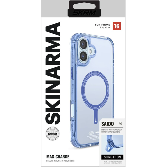 Skinarma - Skinarma iPhone 16 Mobilskal MagSafe Saido - Blå