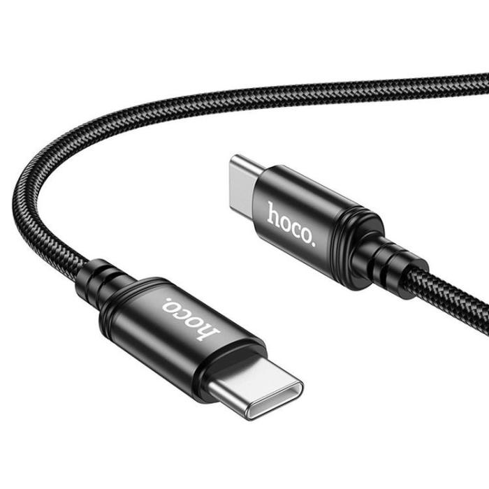Hoco - Hoco USB-C - USB-C 60W 3A Kabel 2m X89 - Svart