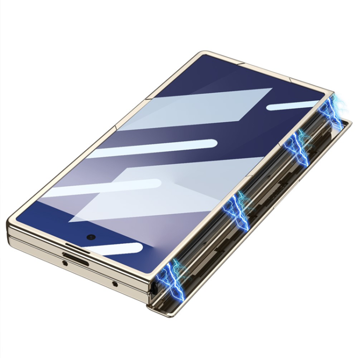 GKK - GKK Galaxy Z Fold 7 Mobilskal Magnetic Hinge Kickstand - Svart