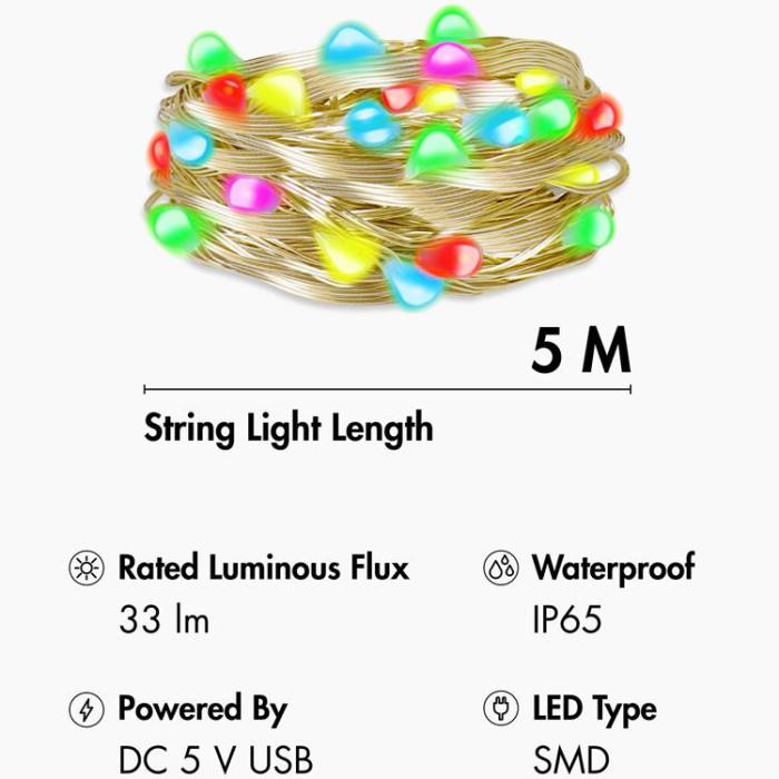 LogiLink - LogiLink RGB-ljusslinga med fjärrkontroll och WiFi Tuya IP65 5 m
