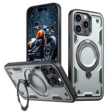 N/A - Mobilskal till iPhone 15 Pro Plast Milit&auml;rskydd Kickstand - Gr&aring;