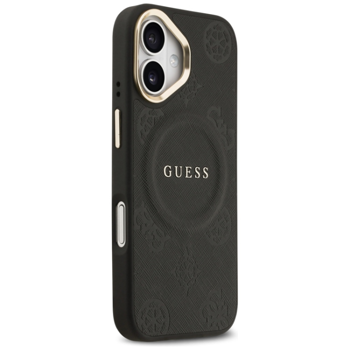 Guess - Guess iPhone 17 Mobilskal Magsafe Peony Hot Stamp - Svart
