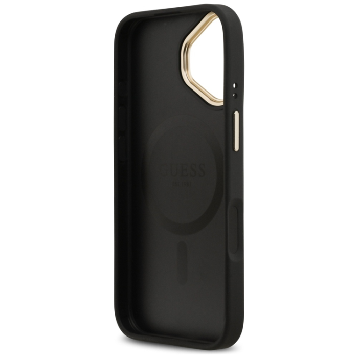 Guess - Guess iPhone 17 Mobilskal Magsafe Peony Hot Stamp - Svart