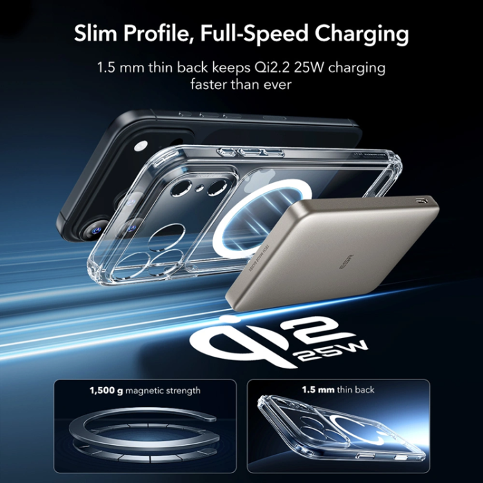 ESR - ESR iPhone 17 Pro Mobilskal Magsafe Classic Hybird - Clear