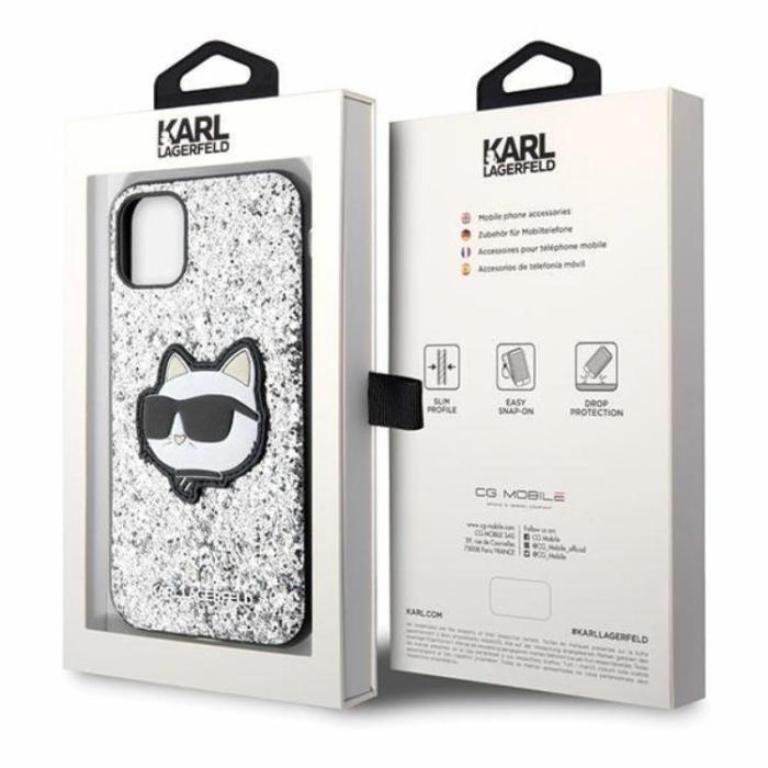 KARL LAGERFELD - Karl Lagerfeld iPhone 11/XR Mobilskal Glitter Choupette Patch