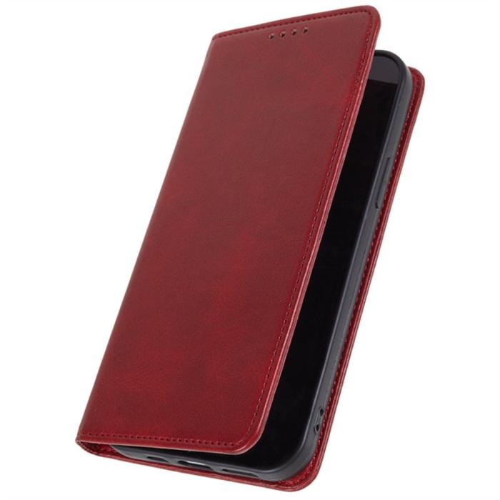 OEM - Samsung Galaxy A57 Fodral Konstläder Kalvtextur - Röd