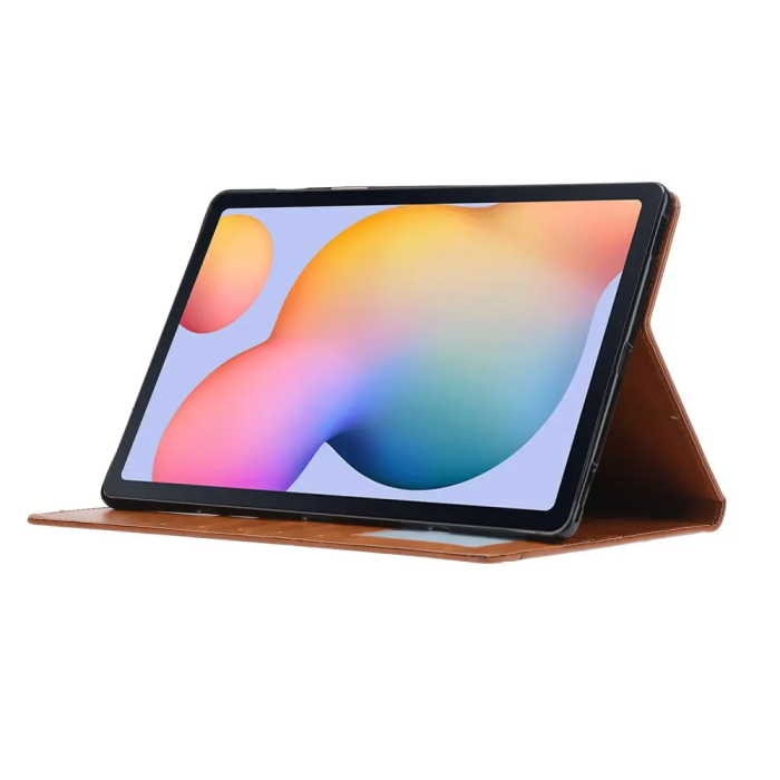 Taltech - Galaxy Tab S6 Lite 10.4 Plånboksfodral - Brun