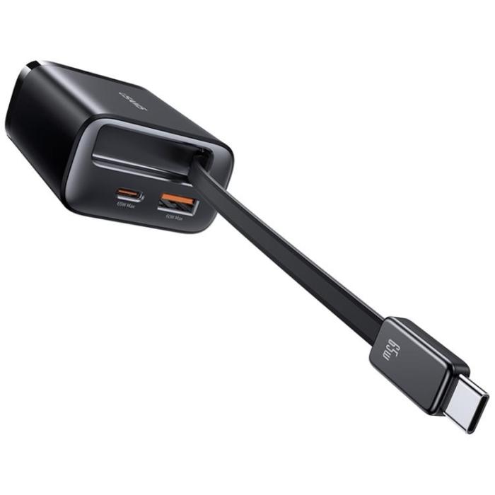 USAMS - USAMS Snabbladdare 65W 1xUSB-C 1xUSB-A Med USB-C Kabel