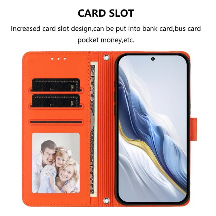 OEM - Samsung Galaxy A57 Plånboksfodral Konstläder Ställfunktion - Orange
