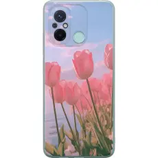 Gustaf - Mobilskal till Xiaomi Redmi 12C med Rosa Tulpaner