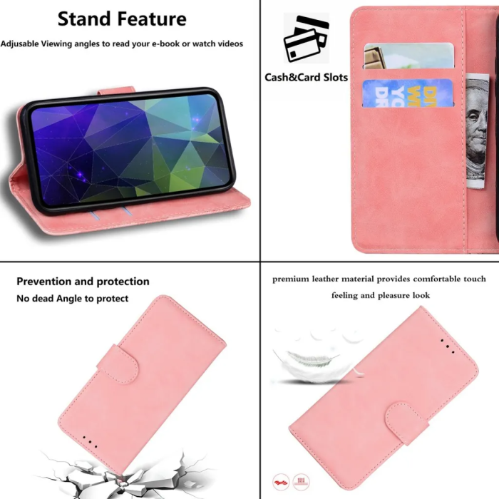 Taltech - Galaxy S23 Plånboksfodral med en rem - Rosa