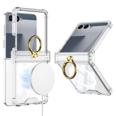 GKK - GKK Galaxy Z Flip 7 Mobilskal med Ringhållare Airbag - Transparent