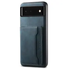 DENIOR - DENIOR D13 Google Pixel 6 Fodral Konstl&auml;der Bl&aring;
