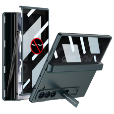 GKK - GKK Galaxy Z Fold 6 Mobilskal med Privacy Skärmskydd - Grön