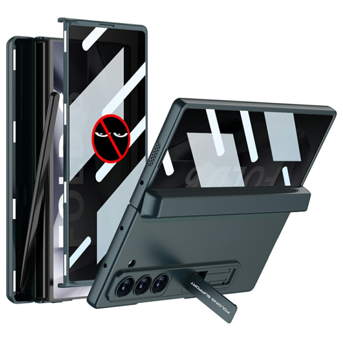 GKK - GKK Galaxy Z Fold 6 Mobilskal med Privacy Skärmskydd - Grön