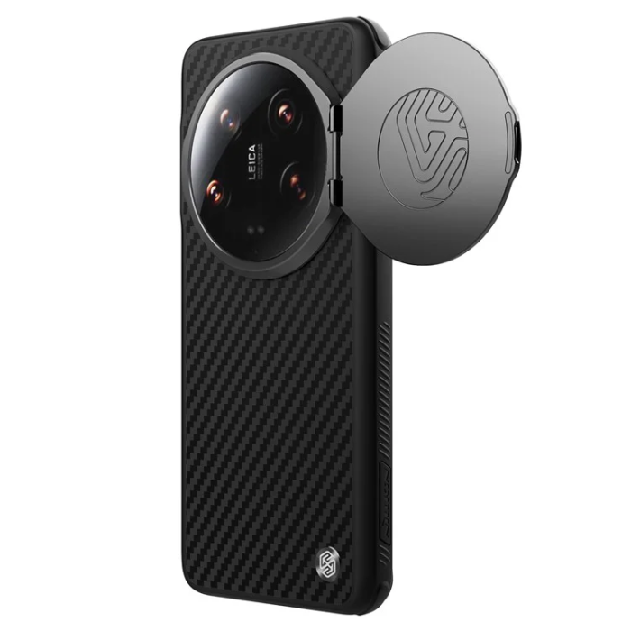Nillkin - Nillkin Xiaomi 14 Ultra Mobilskal Carboprof Kickstand - Svart